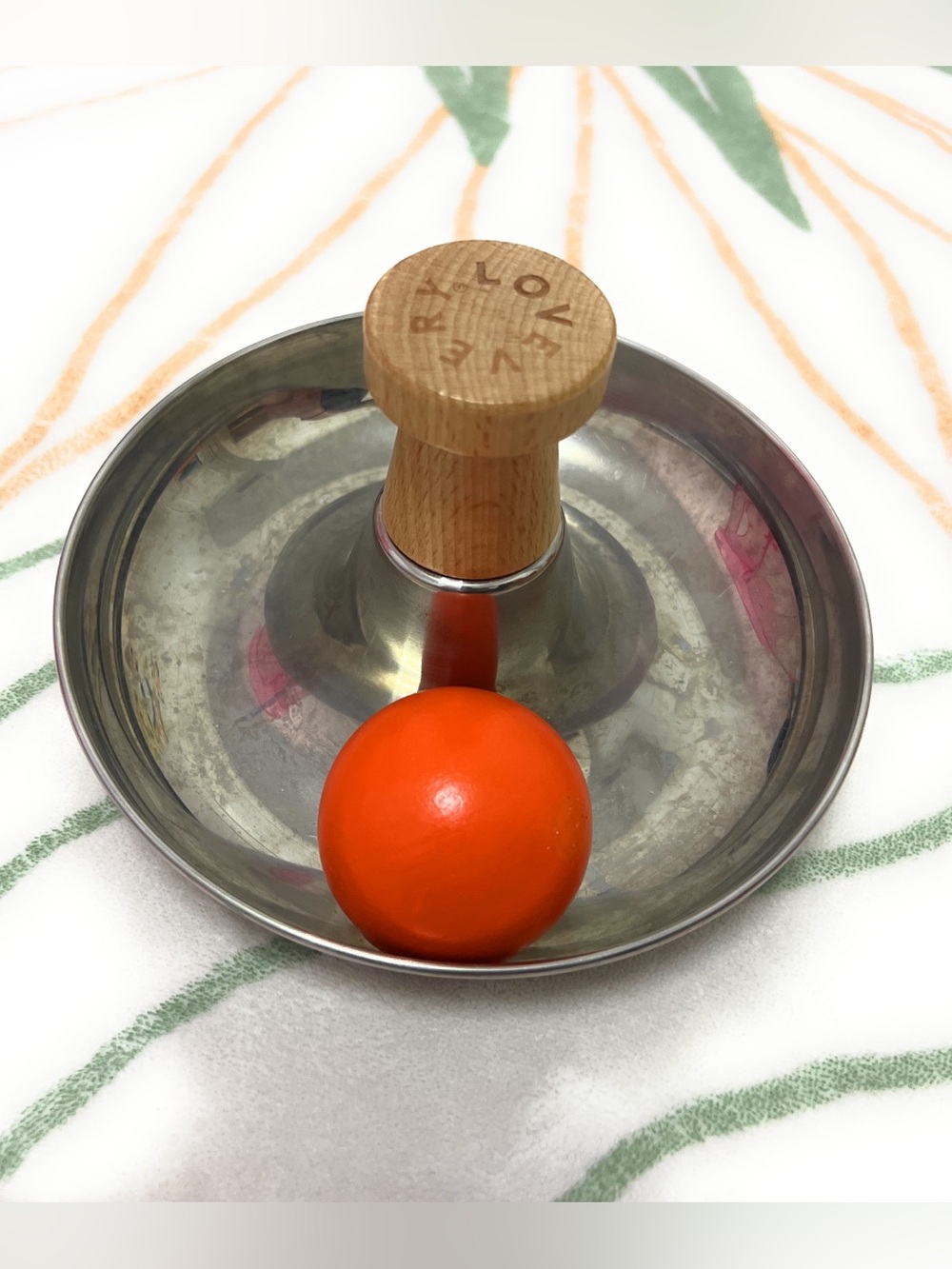 Lovevery Tip And Turn Stainless Steel Spin Top From The Explorer Kit
